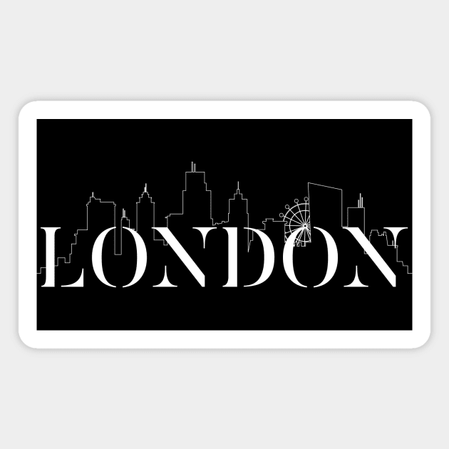 London UK Britain Big City Skyline Magnet by ivaostrogonac